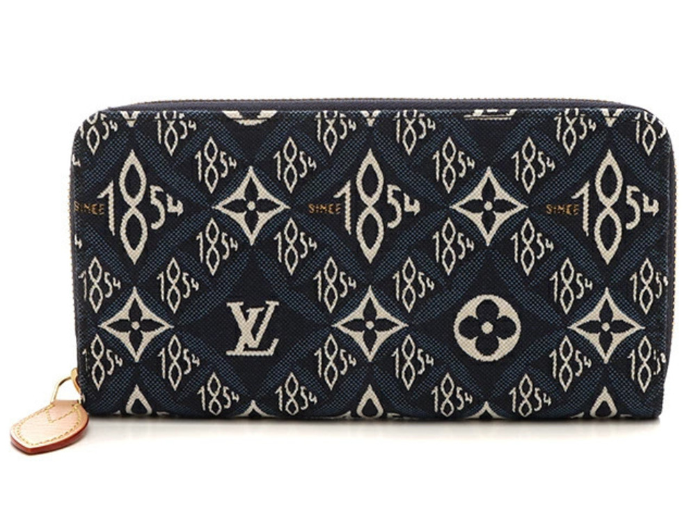 LOUIS VUITTON Since 1984 Zippy Wallet Jacquard Denim Blue